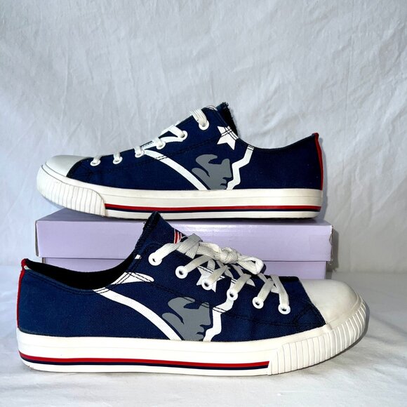 New England Patriots Men's FOCO Low Top Canvas Sneakers, Size 10, EUC! - Picture 8 of 13
